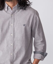 【WEB限定】SHIPS: MADE IN JAPAN ワンポイントロゴ 微起毛 ボタンダウンシャツ