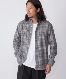 【WEB限定】SHIPS: MADE IN JAPAN ワンポイントロゴ 微起毛 ボタンダウンシャツ
