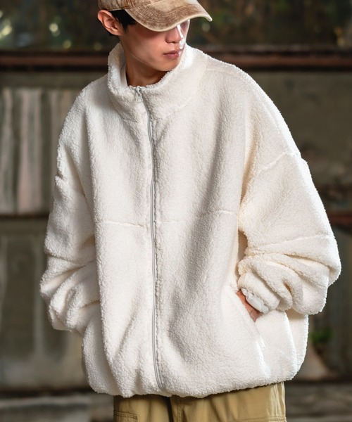 improves（インプローブス）の「【UAU】ボア スタンドジップ ブルゾン（ブルゾン・メンズ・グレイッシュベージュ/オフホワイト/ブラック・LARGE/MEDIUM/X-LARGE）」の4枚目の写真