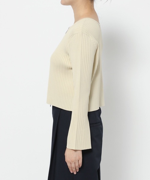 LOWRYS FARM(ローリーズファーム)の「クロップドZIPニットカーディガン 975379(カーディガン/ボレロ・レディース・アイボリー/パープル/ブラウン・FREE)」の14枚目の写真