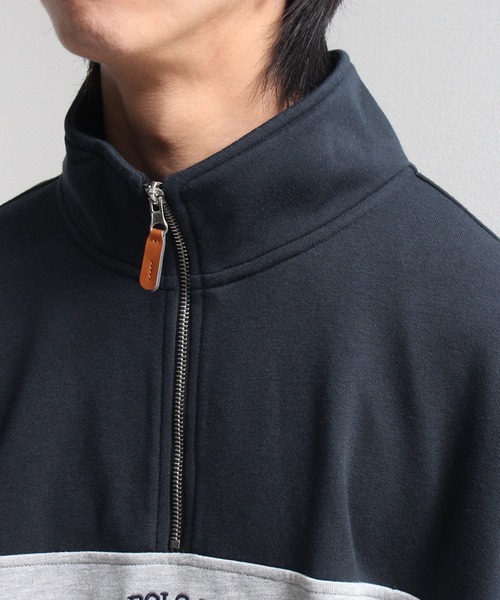 U.S. POLO ASSN.(ユーエスポロアッスン)の「【U.S. POLO ASSN./ユーエスポロアッスン】ロゴ刺繍 配色切り替え裏毛ハーフジップトレーナー(スウェット・メンズ・ネイビー/ブラック/アッシュグレー・M/L/LL)」の6枚目の写真
