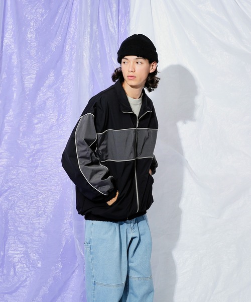 Adoon plain（アドーンプレーン）の「blocking over blouson（ブルゾン・メンズ・グレー/ブラック・MEDIUM/LARGE）」の11枚目の写真