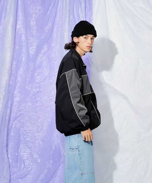 Adoon plain（アドーンプレーン）の「blocking over blouson（ブルゾン・メンズ・グレー/ブラック・MEDIUM/LARGE）」の12枚目の写真