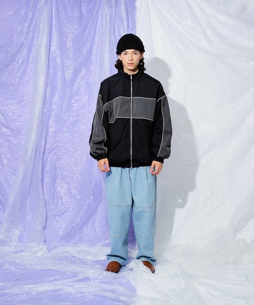 Adoon plain（アドーンプレーン）の「blocking over blouson（ブルゾン・メンズ・グレー/ブラック・MEDIUM/LARGE）」の14枚目の写真