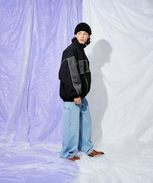 Adoon plain（アドーンプレーン）の「blocking over blouson（ブルゾン・メンズ・グレー/ブラック・MEDIUM/LARGE）」の15枚目の写真
