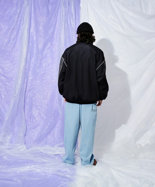 Adoon plain（アドーンプレーン）の「blocking over blouson（ブルゾン・メンズ・グレー/ブラック・MEDIUM/LARGE）」の17枚目の写真