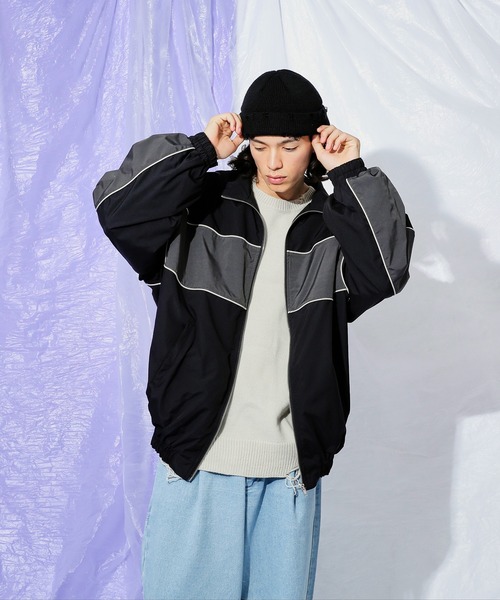 Adoon plain（アドーンプレーン）の「blocking over blouson（ブルゾン・メンズ・グレー/ブラック・MEDIUM/LARGE）」の19枚目の写真