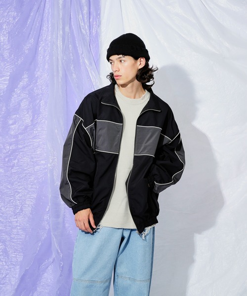 Adoon plain（アドーンプレーン）の「blocking over blouson（ブルゾン・メンズ・グレー/ブラック・MEDIUM/LARGE）」の20枚目の写真