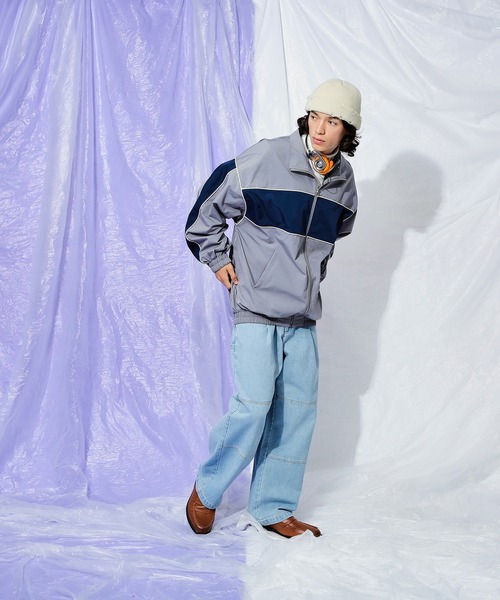 Adoon plain（アドーンプレーン）の「blocking over blouson（ブルゾン・メンズ・グレー/ブラック・MEDIUM/LARGE）」の7枚目の写真