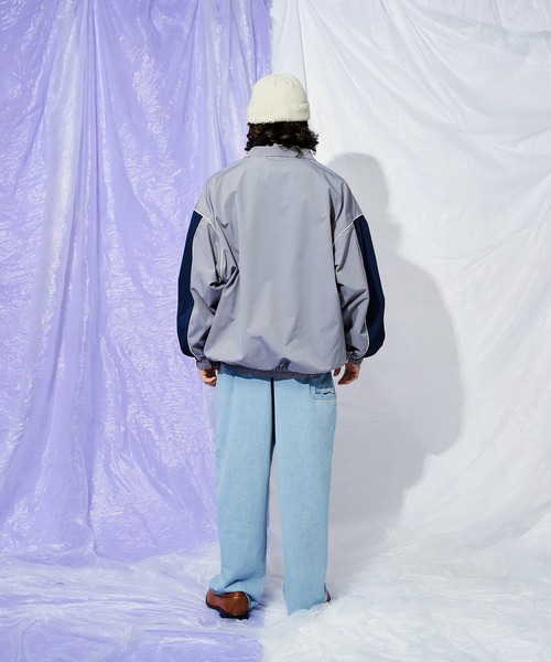 Adoon plain（アドーンプレーン）の「blocking over blouson（ブルゾン・メンズ・グレー/ブラック・MEDIUM/LARGE）」の9枚目の写真