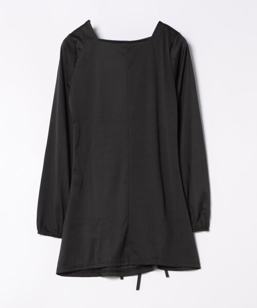 おしゃれスタ(オシャレスタ)の「ガーリーギャザーワンピース(ワンピース・レディース・ブラック/クリーム・L/XL/M/S)」の13枚目の写真