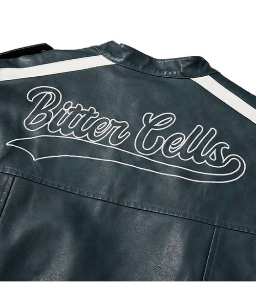 BITTER CELLS レザージャケット ☆【BITTER CELLS】Eco Leather Lacing Jacket-Black | もごつ