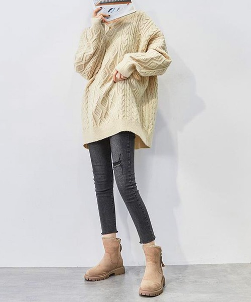 Dewlily（デューリリー）の「ボアショートブーツ（ブーツ・レディース・モカ/ブラック・40/36/39/37/38）」の9枚目の写真