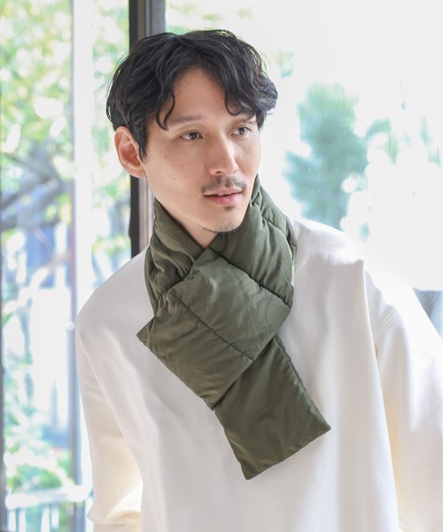 GLOBAL WORK(グローバルワーク)の「ライトウォームマフラー/975682(マフラー・メンズ・ブラック/カーキ・FREE)」の1枚目の写真