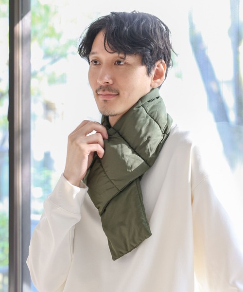 GLOBAL WORK(グローバルワーク)の「ライトウォームマフラー/975682(マフラー・メンズ・ブラック/カーキ・FREE)」の15枚目の写真