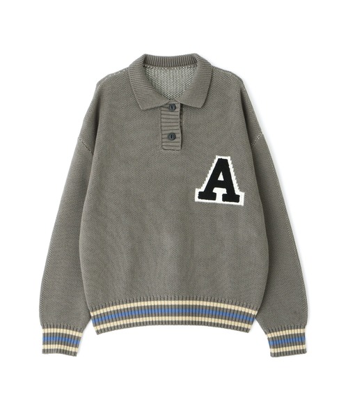 AVIREX(アヴィレックス)の「《WEB&DEPOT限定》KNIT POLO/ニットポロシャツ(ニット/セーター・レディース・ベージュ/チャコールグレー・FREE)」の17枚目の写真