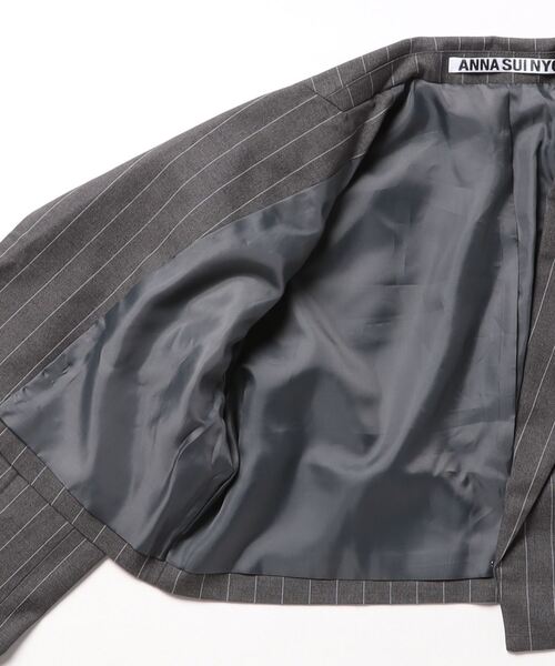 ANNA SUI NYC（アナ スイ エヌ ワイ シー）の「ANNA SUI NYC サブウェイジャケット（テーラードジャケット・レディース・ネイビー/グレー・FREE）」の4枚目の写真