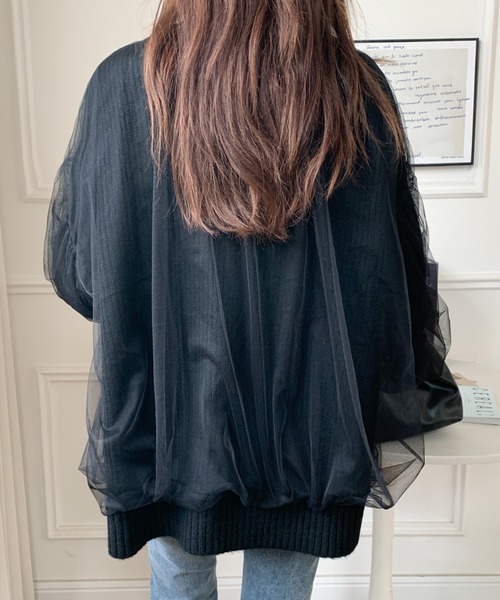 ABITOKYO（アビトーキョー）の「ボリュームスリーブ シアードッキングニットカーディガン（カーディガン/ボレロ・レディース・ブラック/ベージュ/グレー/アイボリー/ピンク・FREE）」の19枚目の写真