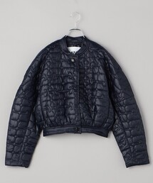 GANNI | GANNI/ガニー Shiny Quilt Curved sleeve jacket / クロップ丈キルティングジャケット / F8381(ブルゾン)