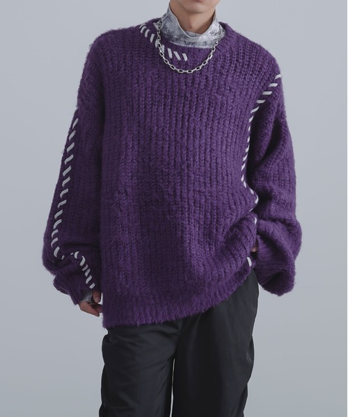 Ellno Loset（エルノロゼット）の「ハンドステッチシャギーニット