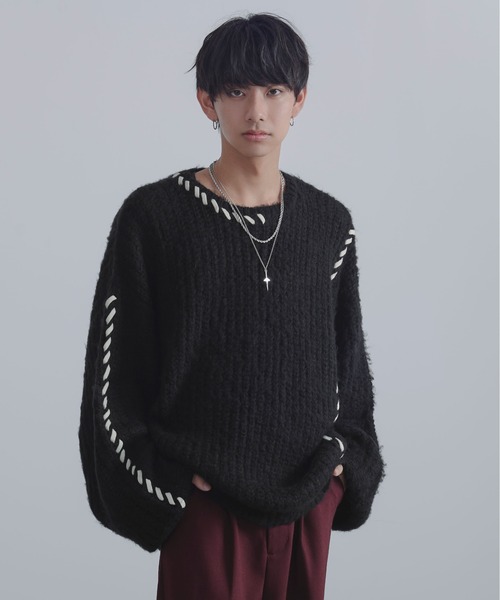 Ellno Loset（エルノロゼット）の「ハンドステッチシャギーニット