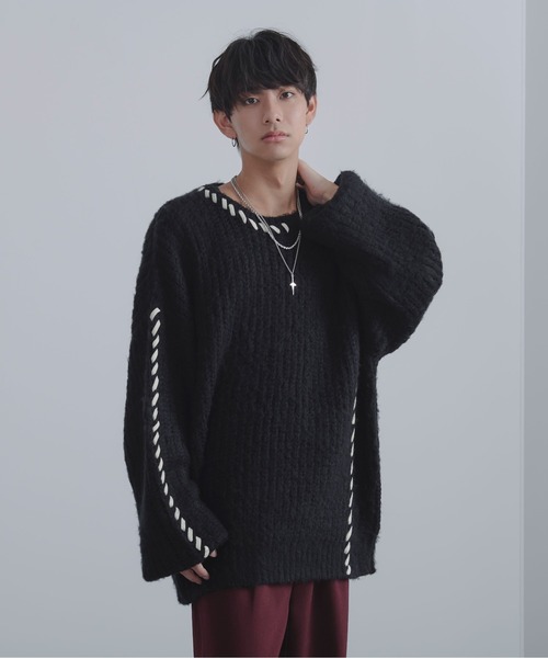 Ellno Loset（エルノロゼット）の「ハンドステッチシャギーニット