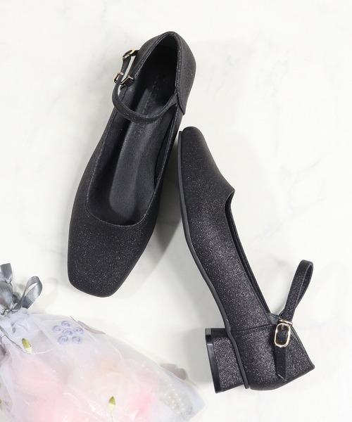 LibertyDoll パンプス 3cmチャンキーヒール アンクルストラップ