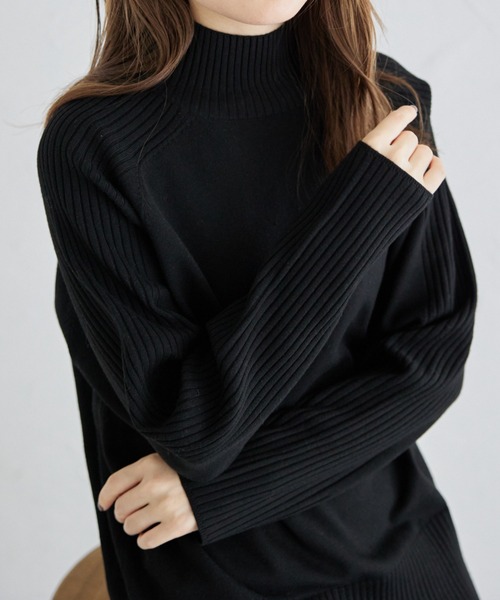 tocco closet(トッコ クローゼット)の「【ZOZO限定】タートルニット(ニット/セーター・レディース・ライトグレー/ブラック/オフホワイト/ベージュ/ブルー・M)」の11枚目の写真