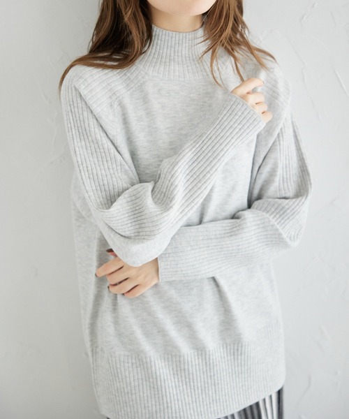 tocco closet(トッコ クローゼット)の「【ZOZO限定】タートルニット(ニット/セーター・レディース・ライトグレー/ブラック/オフホワイト/ベージュ/ブルー・M)」の15枚目の写真