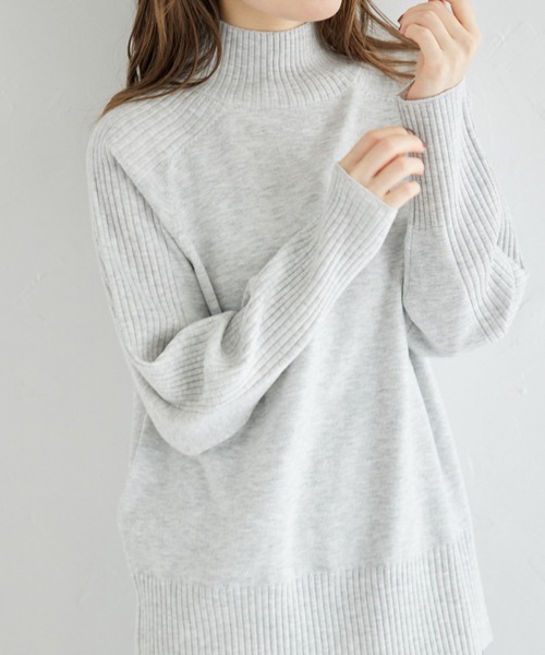 tocco closet(トッコ クローゼット)の「【ZOZO限定】タートルニット(ニット/セーター・レディース・ライトグレー/ブラック/オフホワイト/ベージュ/ブルー・M)」の22枚目の写真