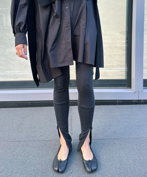 ジップアップ裏起毛レギンス（レギンス/スパッツ）｜Bonjour Sagan