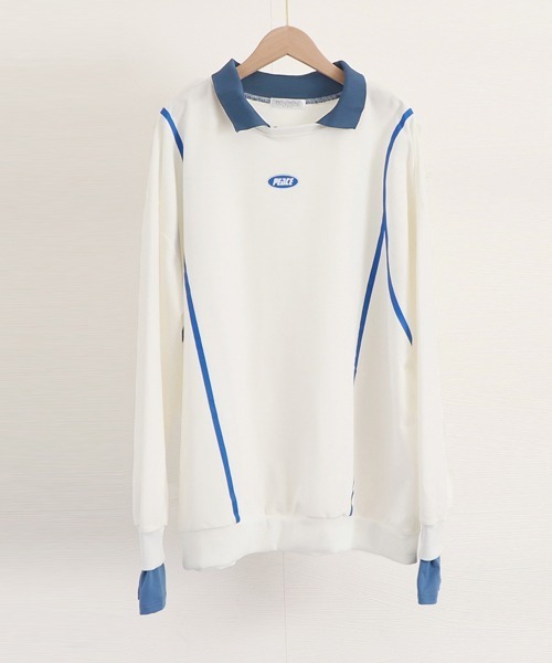 Miniministore(ミニミニストア)の「レイヤード風 スウェット 薄手トレーナー(Tシャツ/カットソー・レディース・イエロー/ホワイト/ブラック・FREE)」の22枚目の写真