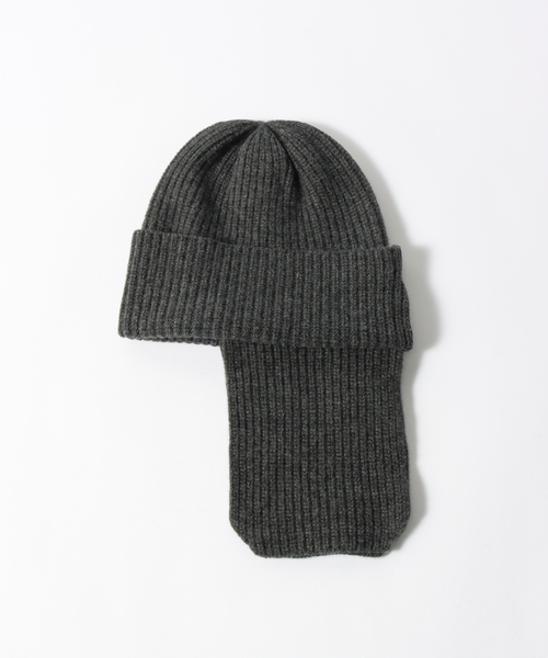 RACAL（ラカル）の「【RACAL / ラカル】 Ear Knit Cap（ニットキャップ/ビーニー・メンズ・ブラック/アイボリー/チャコールグレー・1）」の3枚目の写真