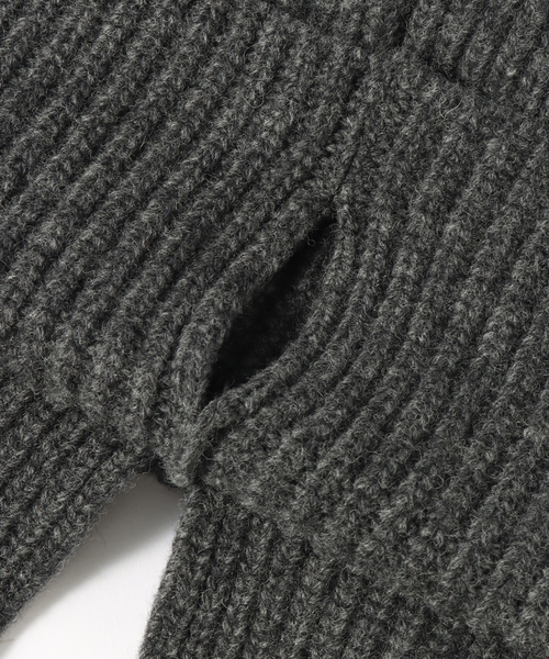 RACAL（ラカル）の「【RACAL / ラカル】 Ear Knit Cap（ニットキャップ/ビーニー・メンズ・ブラック/アイボリー/チャコールグレー・1）」の8枚目の写真