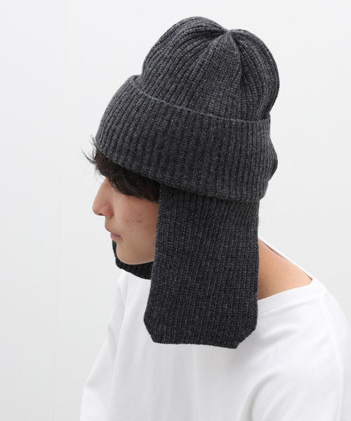 RACAL（ラカル）の「【RACAL / ラカル】 Ear Knit Cap（ニットキャップ/ビーニー・メンズ・ブラック/アイボリー/チャコールグレー・1）」の15枚目の写真
