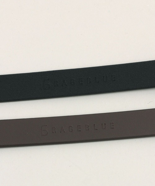 RAGEBLUE（レイジブルー）の「デコメタル/ナローレザーベルト（ベルト・メンズ・ダークブラウン/ブラック・FREE）」の6枚目の写真
