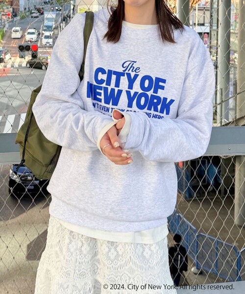 GOOD ROCK SPEED（グッドロックスピード）の「【GOOD ROCK SPEED/グッドロックスピード】NYCロゴ スウェット（スウェット・レディース・アッシュグレー・FREE）」の3枚目の写真