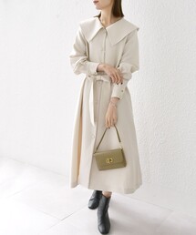 SHIPS any（シップス エニィ）の「SHIPS any: 〈洗濯機可能〉ダブルクロス チェルシー ワンピース［NAVY BLUE］（ワンピース）」