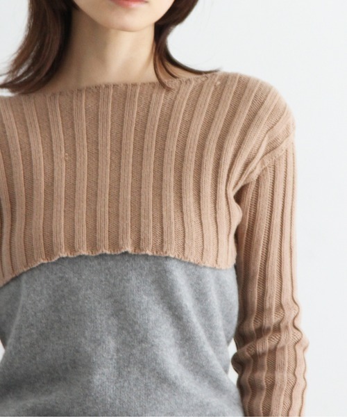 BASERANGE（ベースレンジ）の「BASERANGE MACAU SLEEVE PULLOVER（ニット/セーター・レディース・ブラウン系その他・X-SMALL/SMALL）」の6枚目の写真