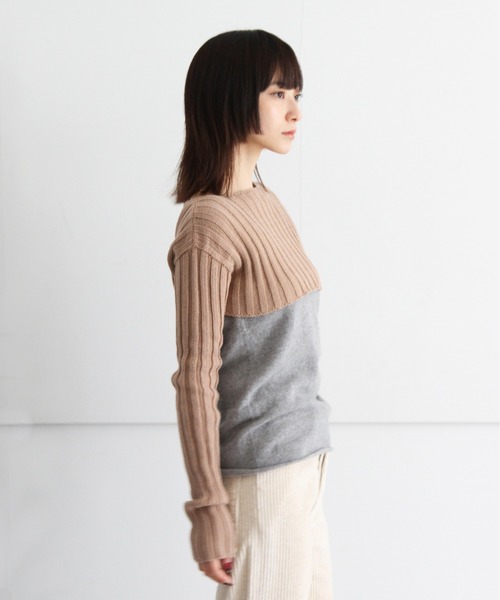 BASERANGE（ベースレンジ）の「BASERANGE MACAU SLEEVE PULLOVER（ニット/セーター・レディース・ブラウン系その他・X-SMALL/SMALL）」の4枚目の写真