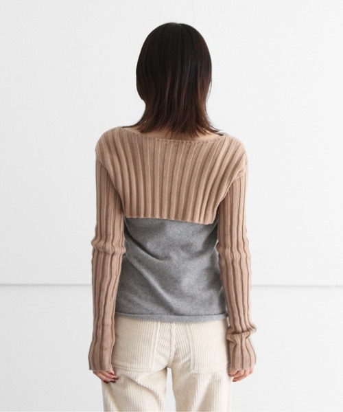 BASERANGE（ベースレンジ）の「BASERANGE MACAU SLEEVE PULLOVER（ニット/セーター・レディース・ブラウン系その他・X-SMALL/SMALL）」の5枚目の写真