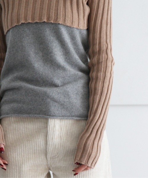 BASERANGE（ベースレンジ）の「BASERANGE MACAU SLEEVE PULLOVER（ニット/セーター・レディース・ブラウン系その他・X-SMALL/SMALL）」の7枚目の写真