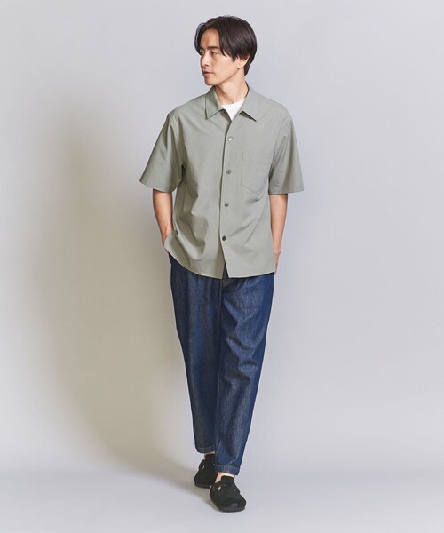 ま*さ様 KOMATSU PACK キャンプカラー ショートスリーブシャツ M BEAUTY＆YOUTH UNITED ARROWS シャツ KOMATSU PACK キャンプ