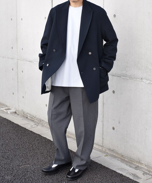 SHIPS any（シップス エニィ）の「SHIPS any: <手洗い可能> リラックスフィット ダブル ジャケット (セットアップ対応)◇（テーラードジャケット・メンズ・ネイビー・MEDIUM/LARGE）」の2枚目の写真