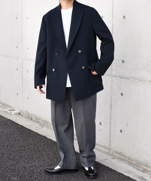 SHIPS any（シップス エニィ）の「SHIPS any: <手洗い可能> リラックスフィット ダブル ジャケット (セットアップ対応)◇（テーラードジャケット・メンズ・ネイビー・MEDIUM/LARGE）」の4枚目の写真