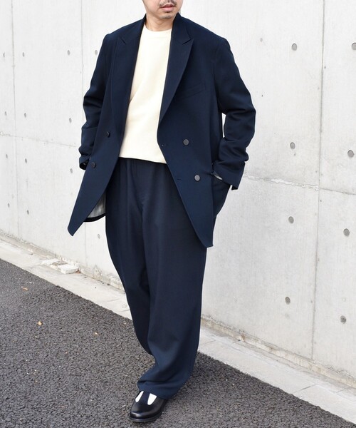 SHIPS any（シップス エニィ）の「SHIPS any: <手洗い可能> リラックスフィット ダブル ジャケット (セットアップ対応)◇（テーラードジャケット・メンズ・ネイビー・MEDIUM/LARGE）」の6枚目の写真