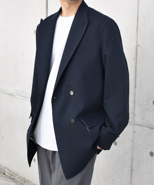SHIPS any（シップス エニィ）の「SHIPS any: <手洗い可能> リラックスフィット ダブル ジャケット (セットアップ対応)◇（テーラードジャケット・メンズ・ネイビー・MEDIUM/LARGE）」の8枚目の写真