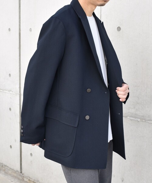 SHIPS any（シップス エニィ）の「SHIPS any: <手洗い可能> リラックスフィット ダブル ジャケット (セットアップ対応)◇（テーラードジャケット・メンズ・ネイビー・MEDIUM/LARGE）」の9枚目の写真