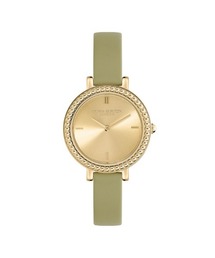 OLIVIA BURTON（オリビアバートン）の「「OLIVIA BURTON/オリビアバートン」クラシックス - 30mm ヴィンテージ ビーズ ライト ゴールド サンレイ セージ グリーン レザー（アナログ腕時計）」
