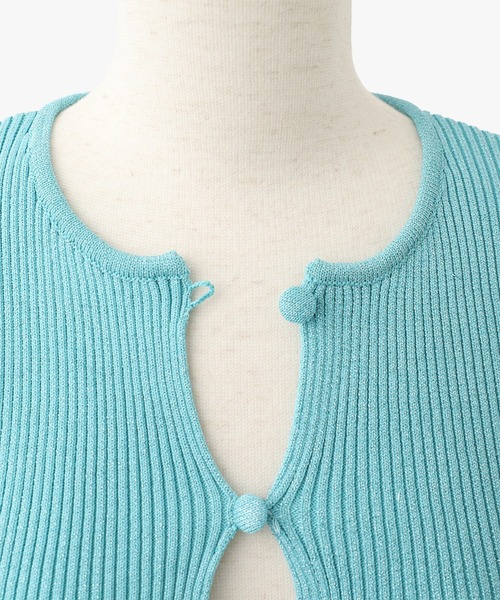 ANNA SUI NYC（アナ スイ エヌ ワイ シー）の「ANNA SUI NYC グリッターニットカーディガン（カーディガン/ボレロ・レディース・ピンク/シルバー/ブルー・FREE）」の5枚目の写真